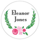 Pink Flower Wreath Round Gift Stickers Image 2 of 3